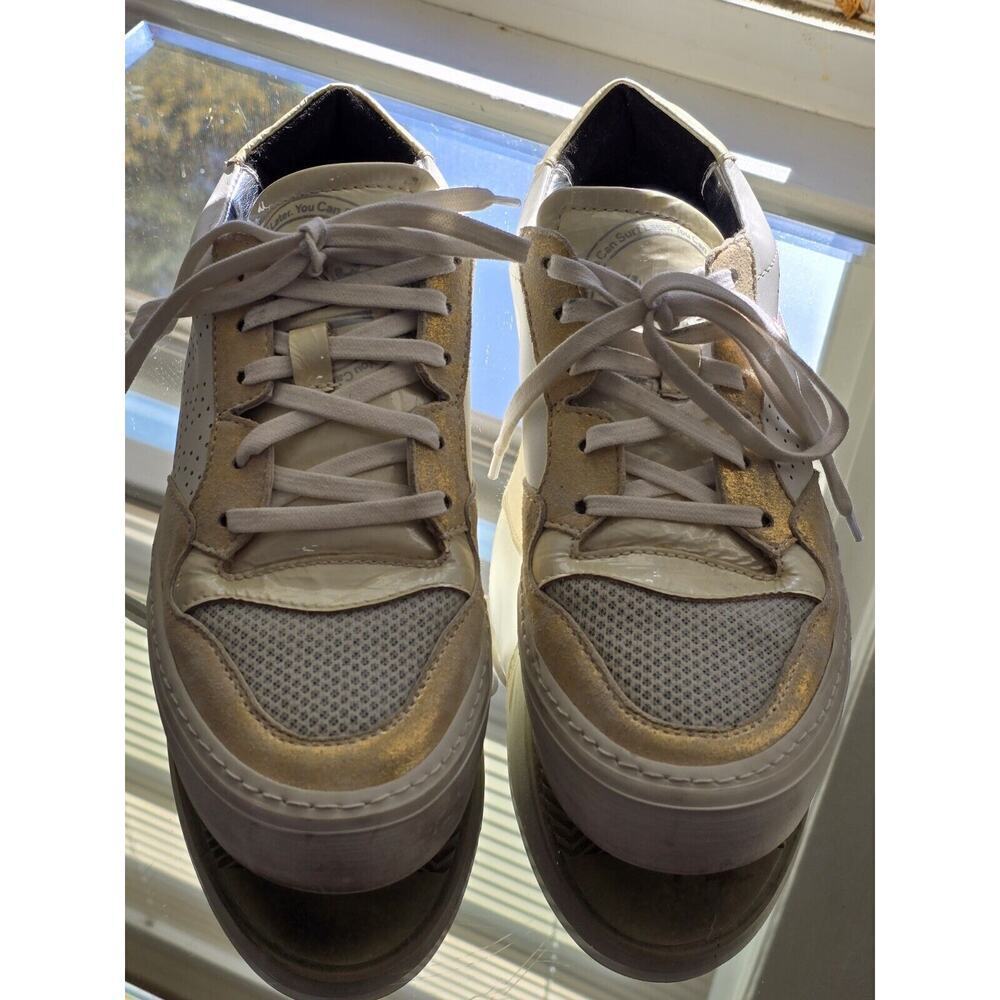 P448 Women's Sneakers Size Euro 38 US 7.5-8 White Low Top - Picture 3 of 8